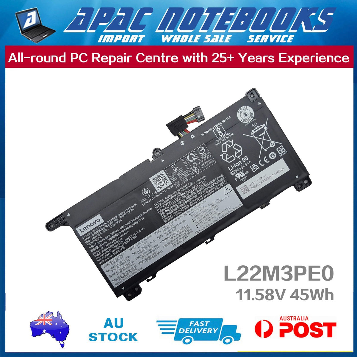 Genuine Battery for K14 G2 IRU K14 G3 IMU 11.58V 45Wh