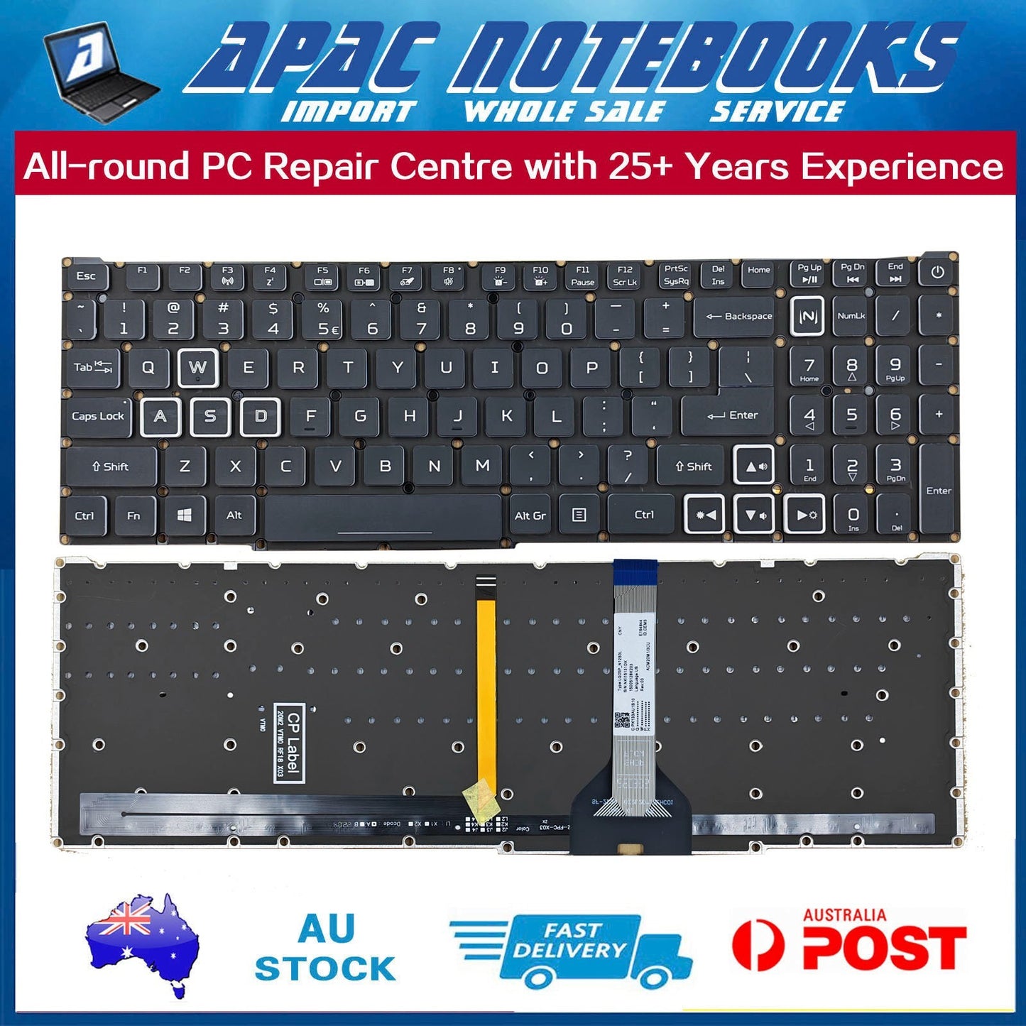 Backlit Keyboard for Acer Nitro 5 AN515-56  AN515-57 N22C1 N20C1