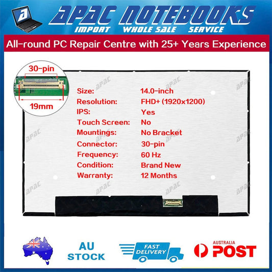 14.0" 1920x1200 LED Screen NE140WUM-N66 NV140WUM-N42 DP/N:0Y3CR8T