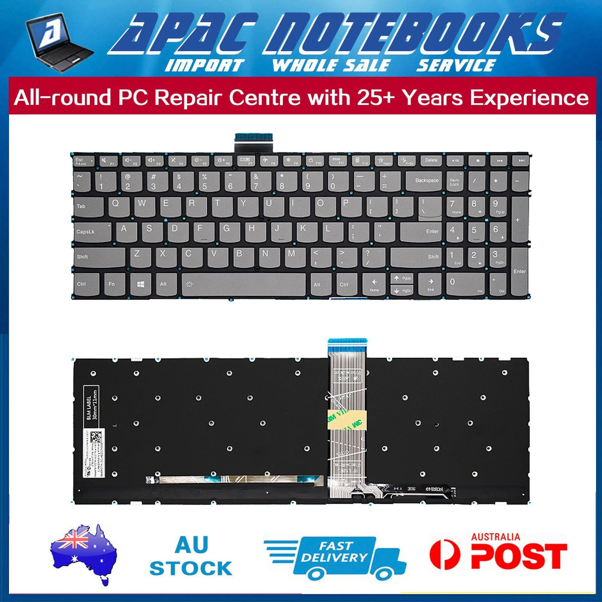 Keyboard backlit for IdeaPad Slim 3 15IRU9 15ITN9 83D0 83E6 83L7