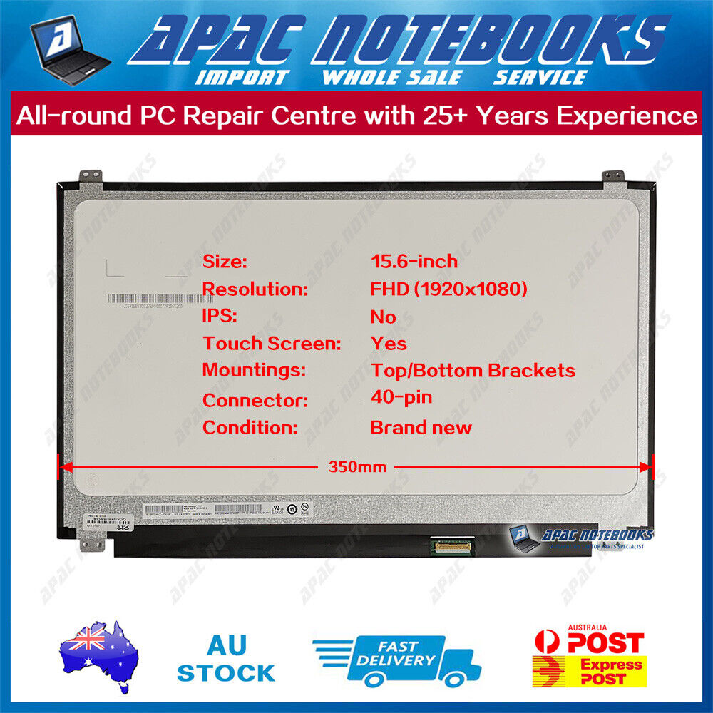 15.6" FHD 40Pin LED U/D Bracket Touch Screen B156HAK02.0 H/W:0A 00UR889