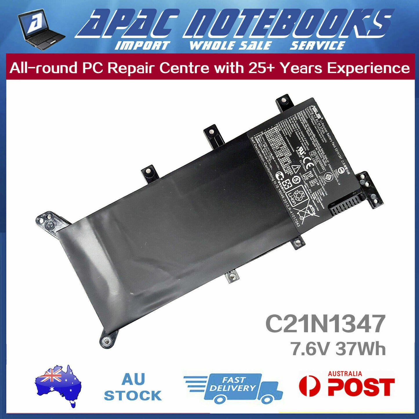 Genuine C21N1347 Battery ASUS R556L R556LA R556LB R556LD R556LN R556LP R557L