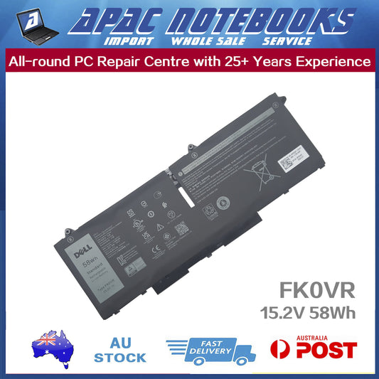 Genuine FK0VR 07KRV Battery for Latitude 7430 2in1 7430 P136G002 P135G002 58Wh