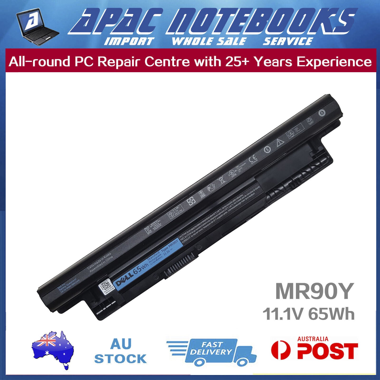 Genuine MR90Y Battery for Inspiron 15 3521 3531 3537 3542 3543 15R 5521 5537