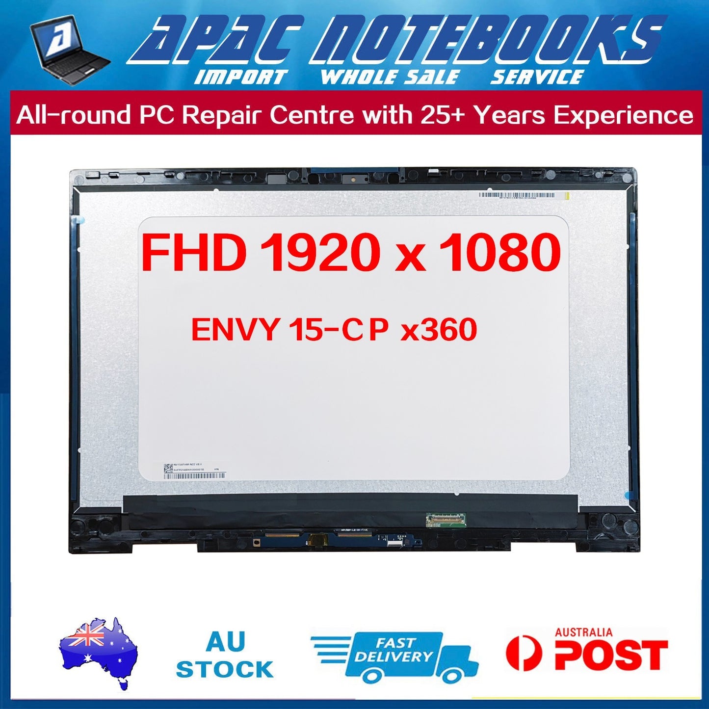 15.6" FHD LCD Touch Screen Assembly HP ENVY x360 15-cp0014AU 5AR77PA