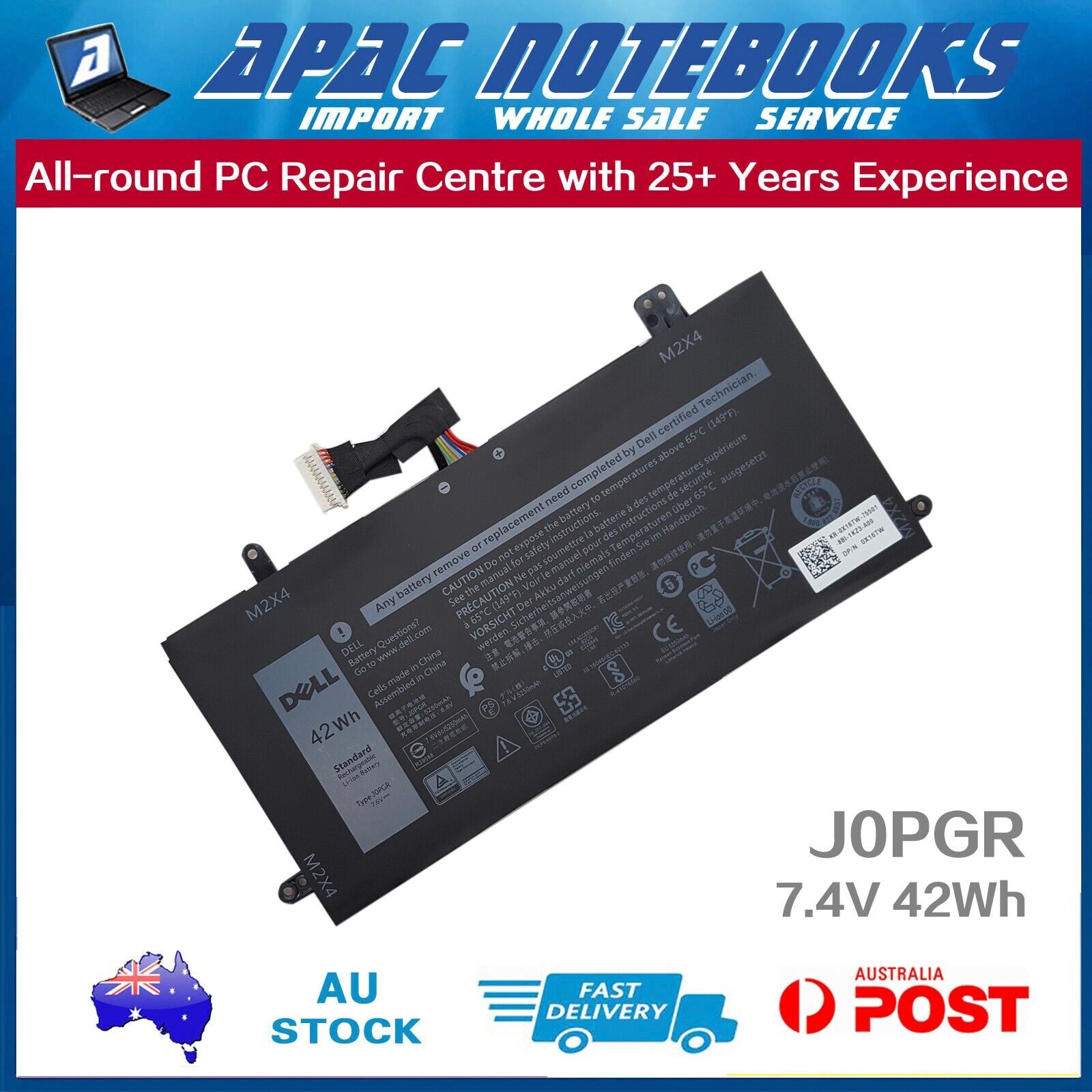 Genuine J0PGR Battery for Latitude 5285 5290 2in1 1WND8 5JT8G FTG78 FTH6F X16TW