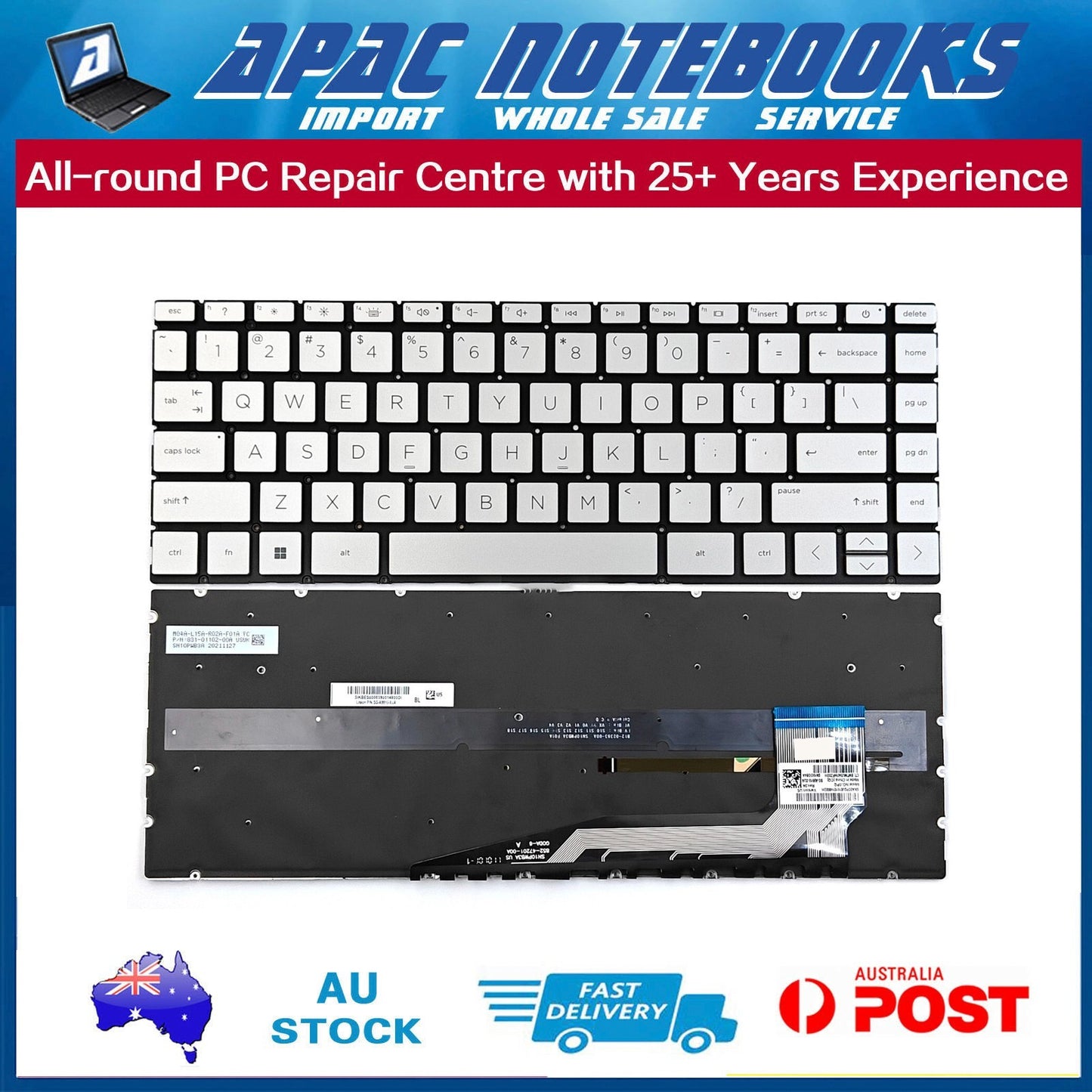 Backlit Keboard for HP Pavilion Plus 14-eh 14-eh0024tu 14-eh1006tu 14-eh1022