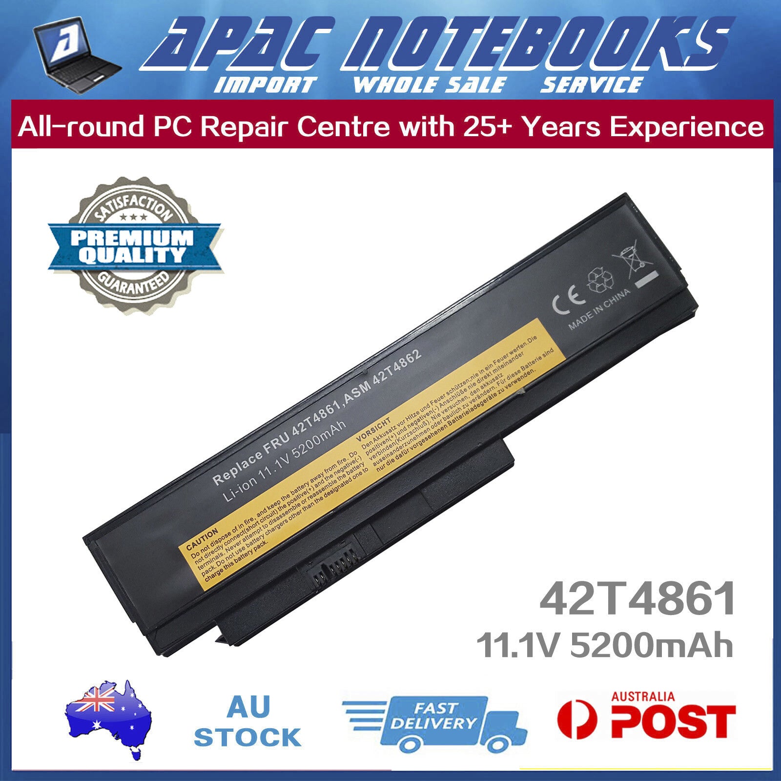 42T4861 Battery for Lenovo ThinkPad X220 X220I X220S X230 X230I X230S 11.1V