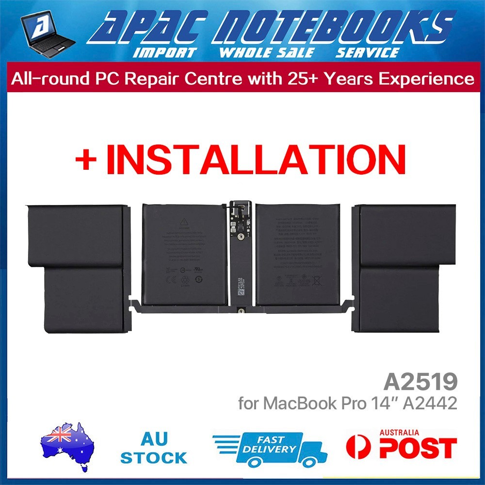 Genuine A2519 Battery MacBook Pro 14" A2442 2021 MacBookPro18,3/4 + Installation