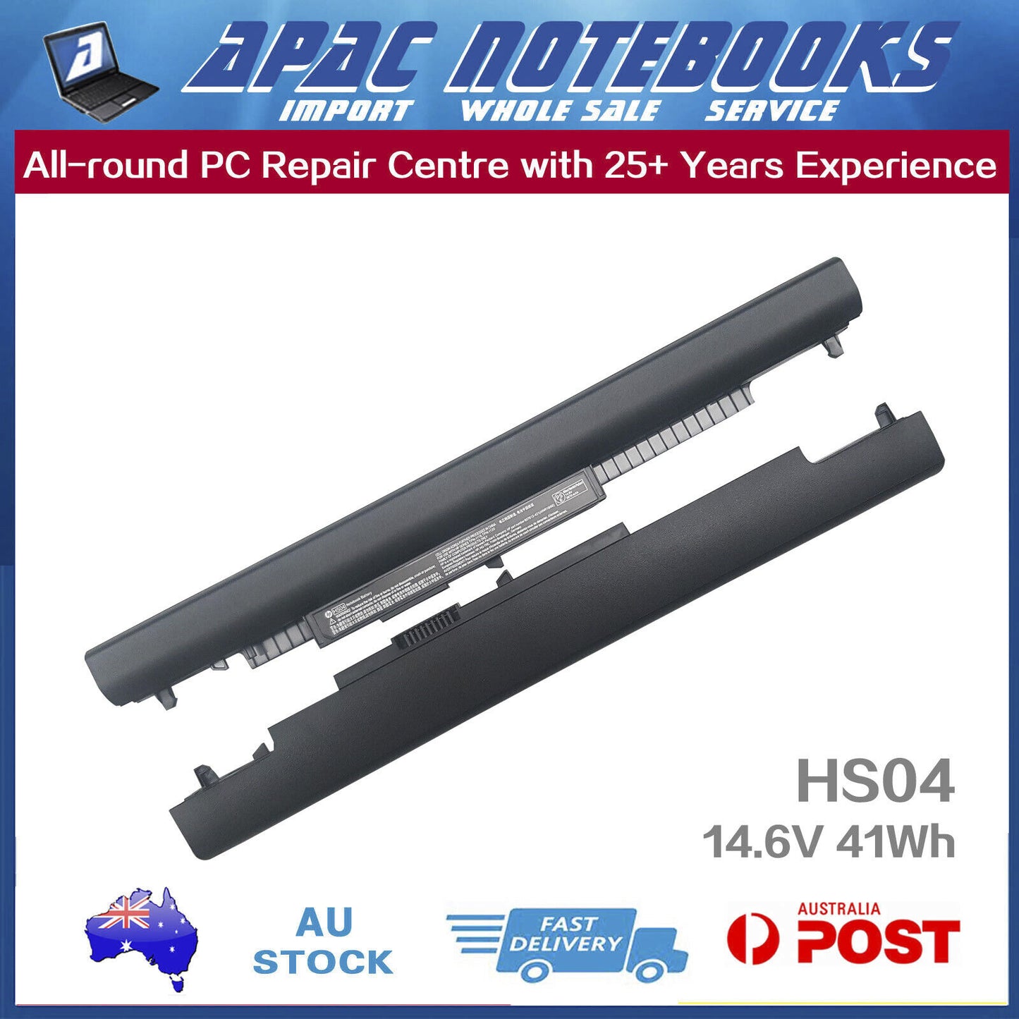 Genuine HS04 Battery HP Notebook 15-af 15-af128au 17-x 17-x116dx 17-y 17-y001ax