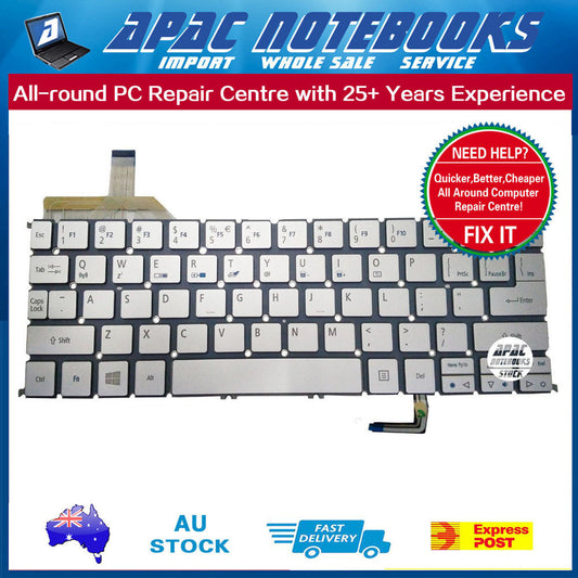 New US Keyboard for ACER Aspire S7-191 Backlit Silver