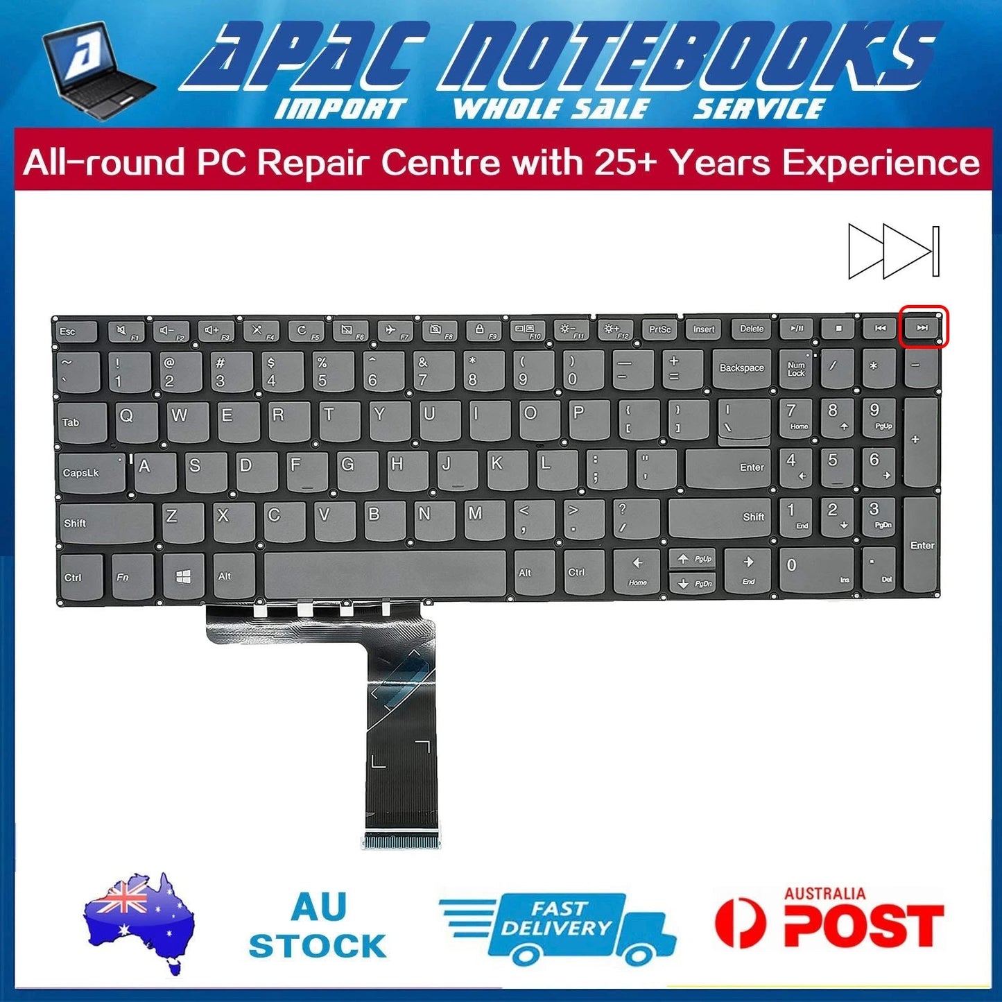 Keyboard for Lenovo IdeaPad 330S-15ARR -15AST -15IKB S340-15API -15IIL -15IML