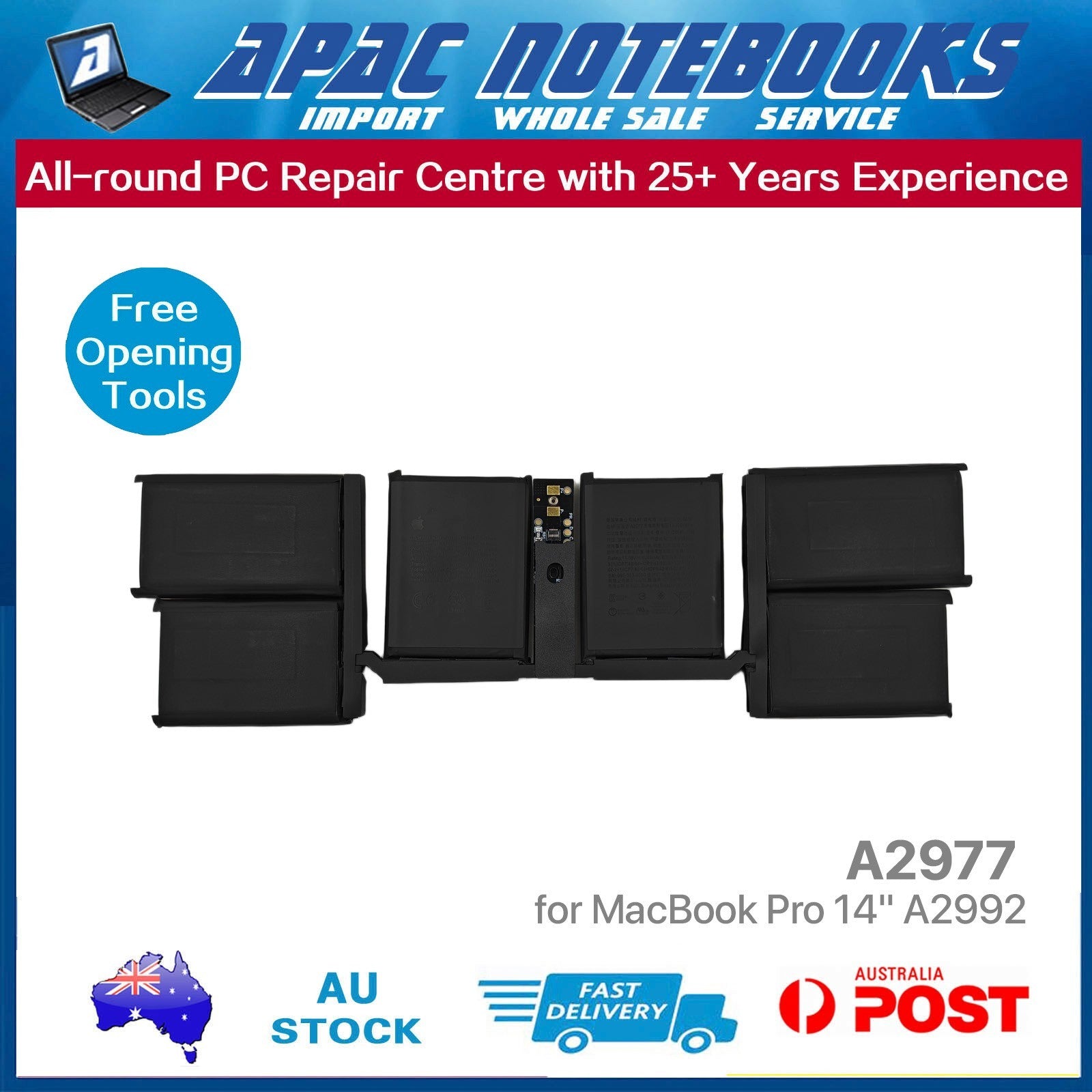 Genuine A2977 Battery for MacBook Pro 14" A2992 M3 2023 Mac15,6 Mac15,8 Mac15,10