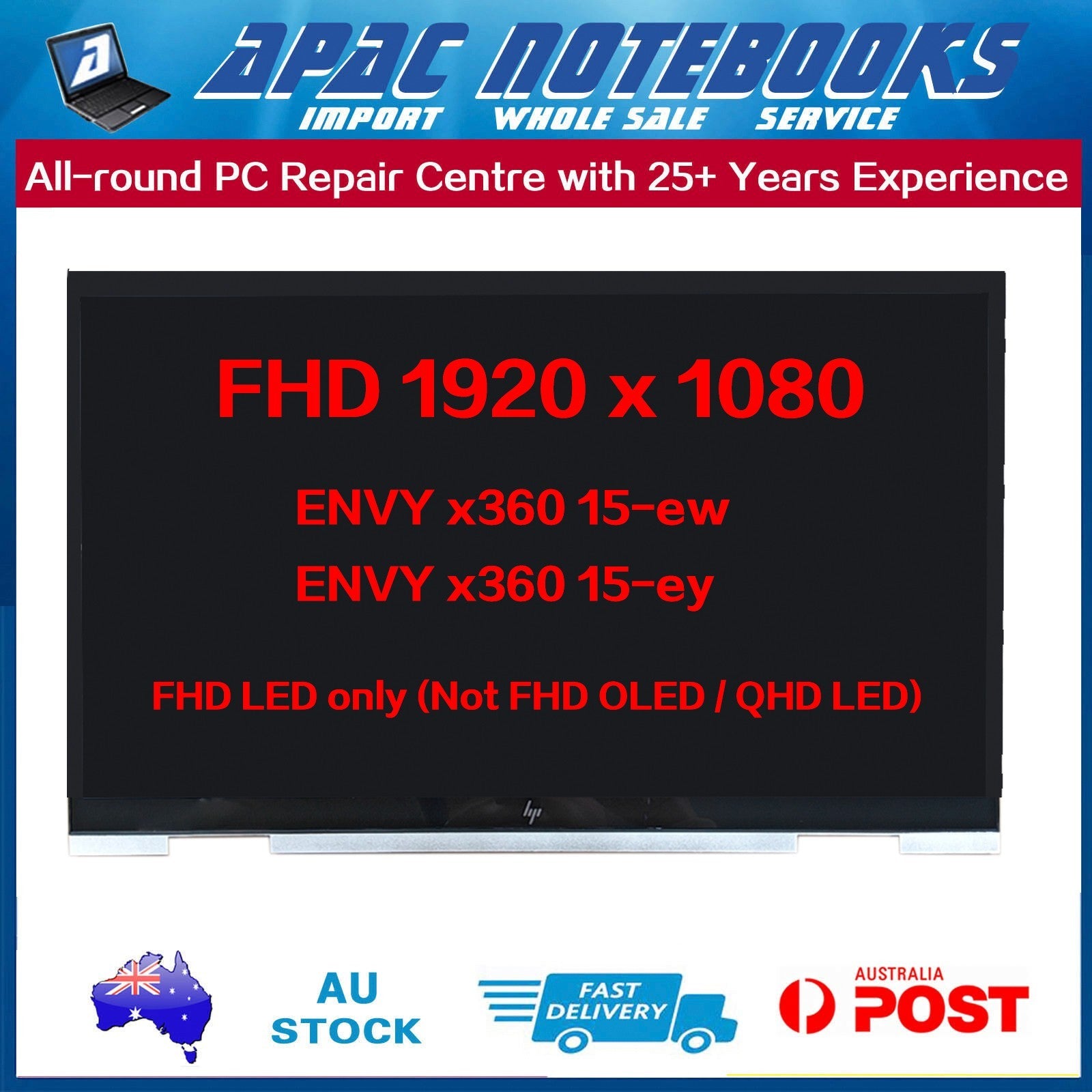 15.6" FHD LED Touch Screen Assembly HP  ENVY x360 15-ew0009TU 15-ew0012TU