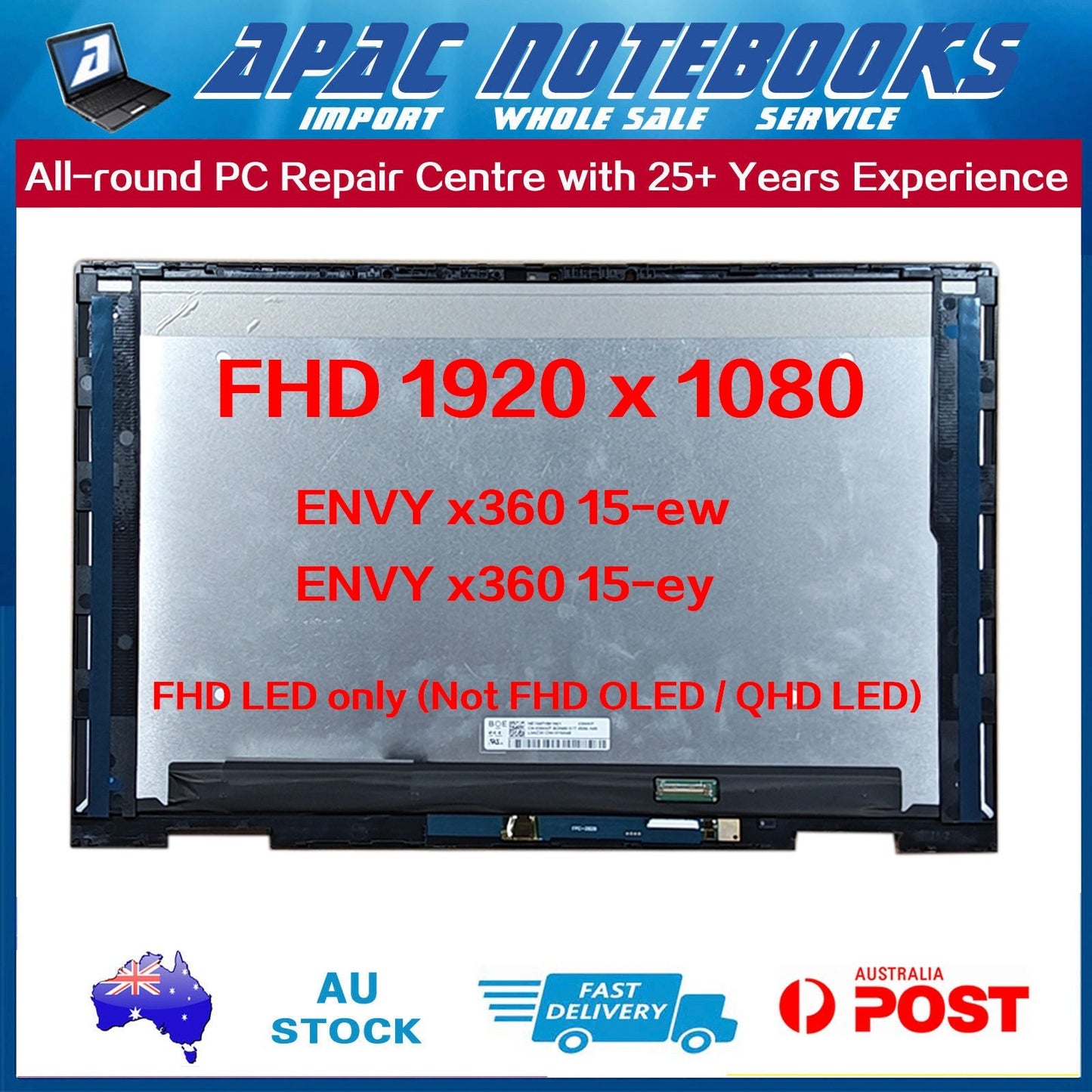 15.6" FHD LED Touch Screen Assembly HP  ENVY x360 15-ew0009TU 15-ew0012TU