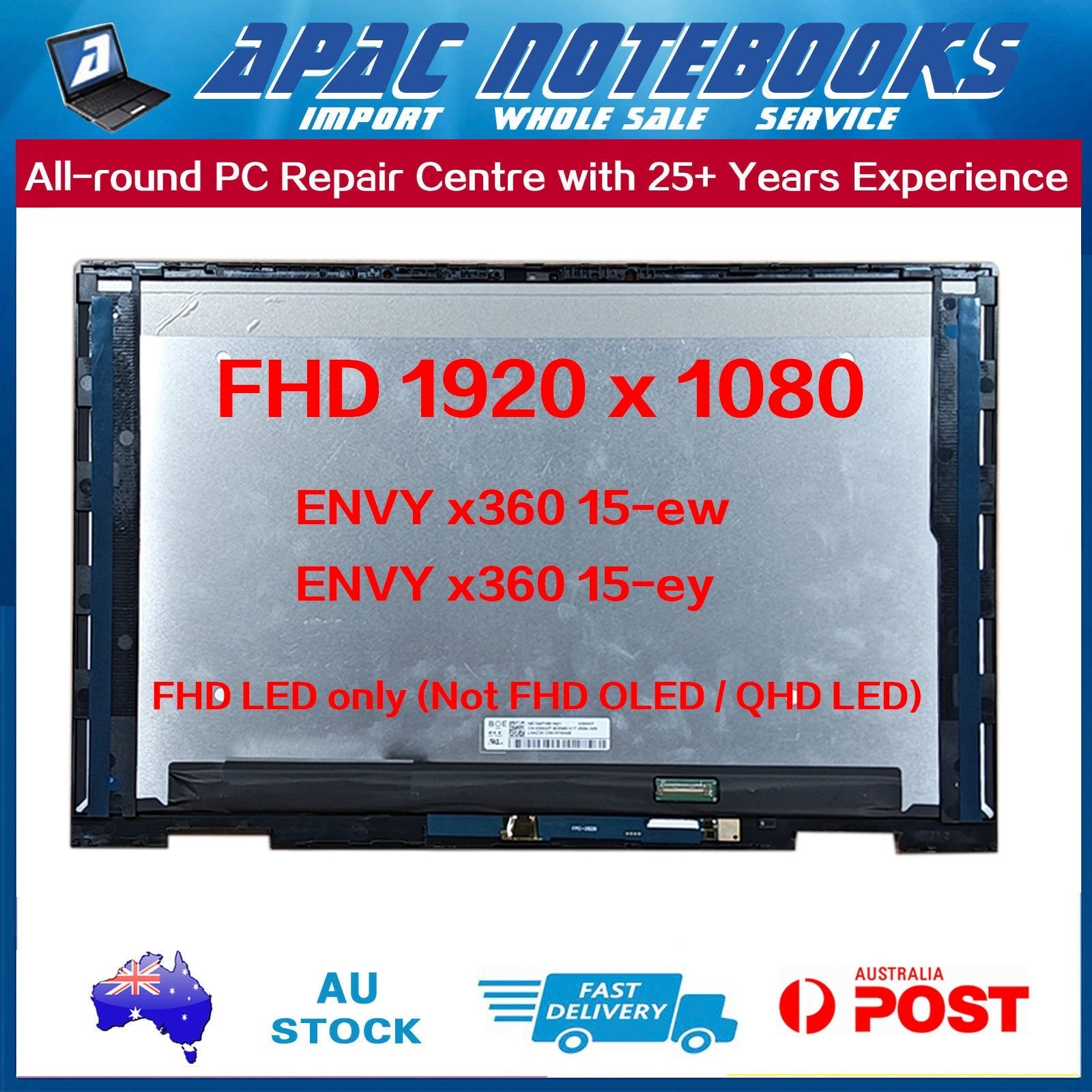 15.6" FHD LED Touch Screen Assembly HP  ENVY x360 15-ew0009TU 15-ew0012TU