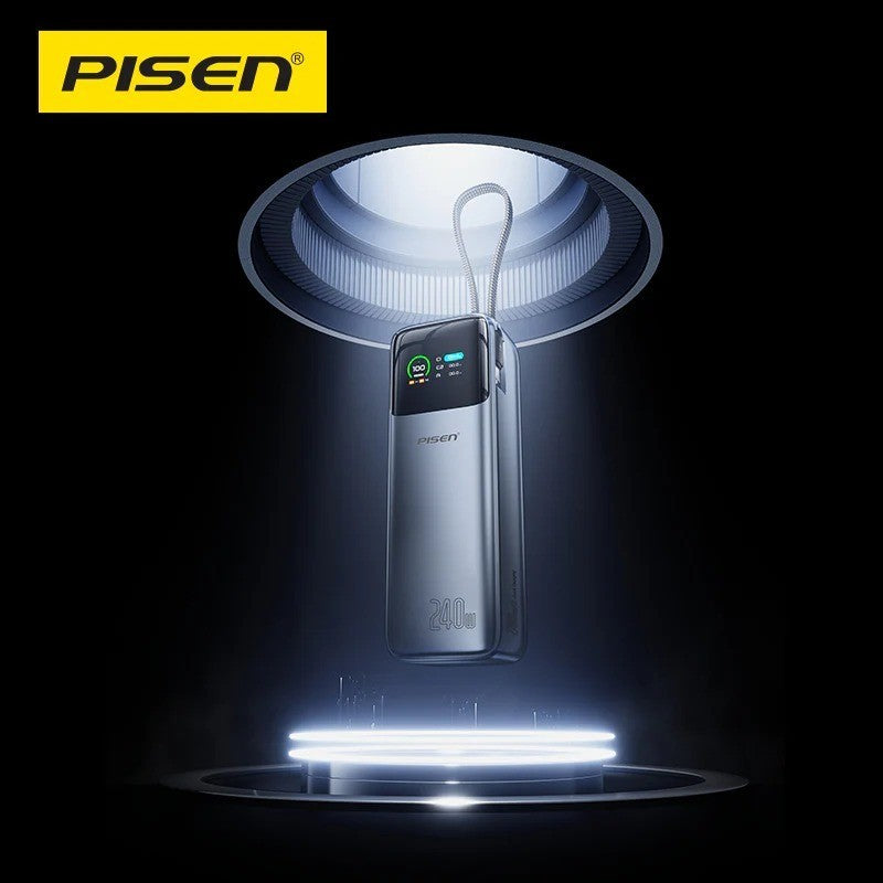 PISEN 240W 27000mAh PD3.1 USB-C Power Bank Laptop Charger for Surface Laptop go