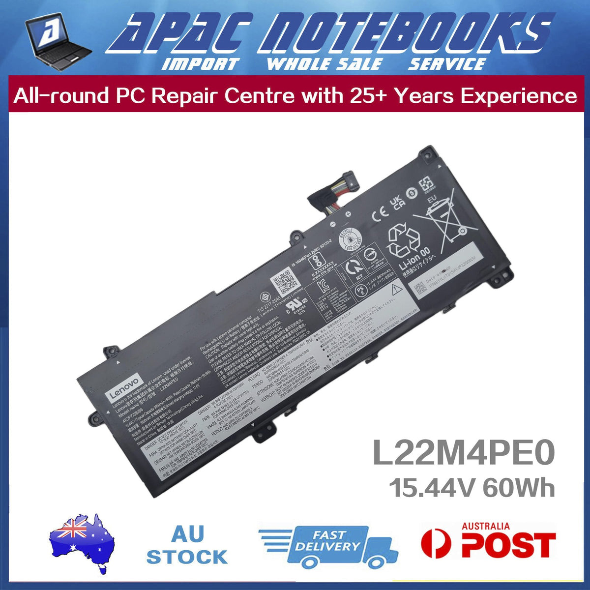 Genuine Battery for ThinkBook 14 G6 ABP IRL G7 ARP IML G8 IAL IRL 15.44V 60Wh
