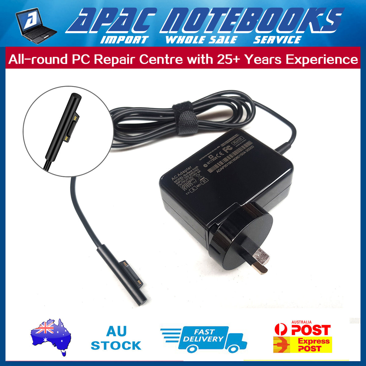 60W AC Adapter Charger for Microsoft Surface Pro 9 10 1996 1997 2038 2077 2078
