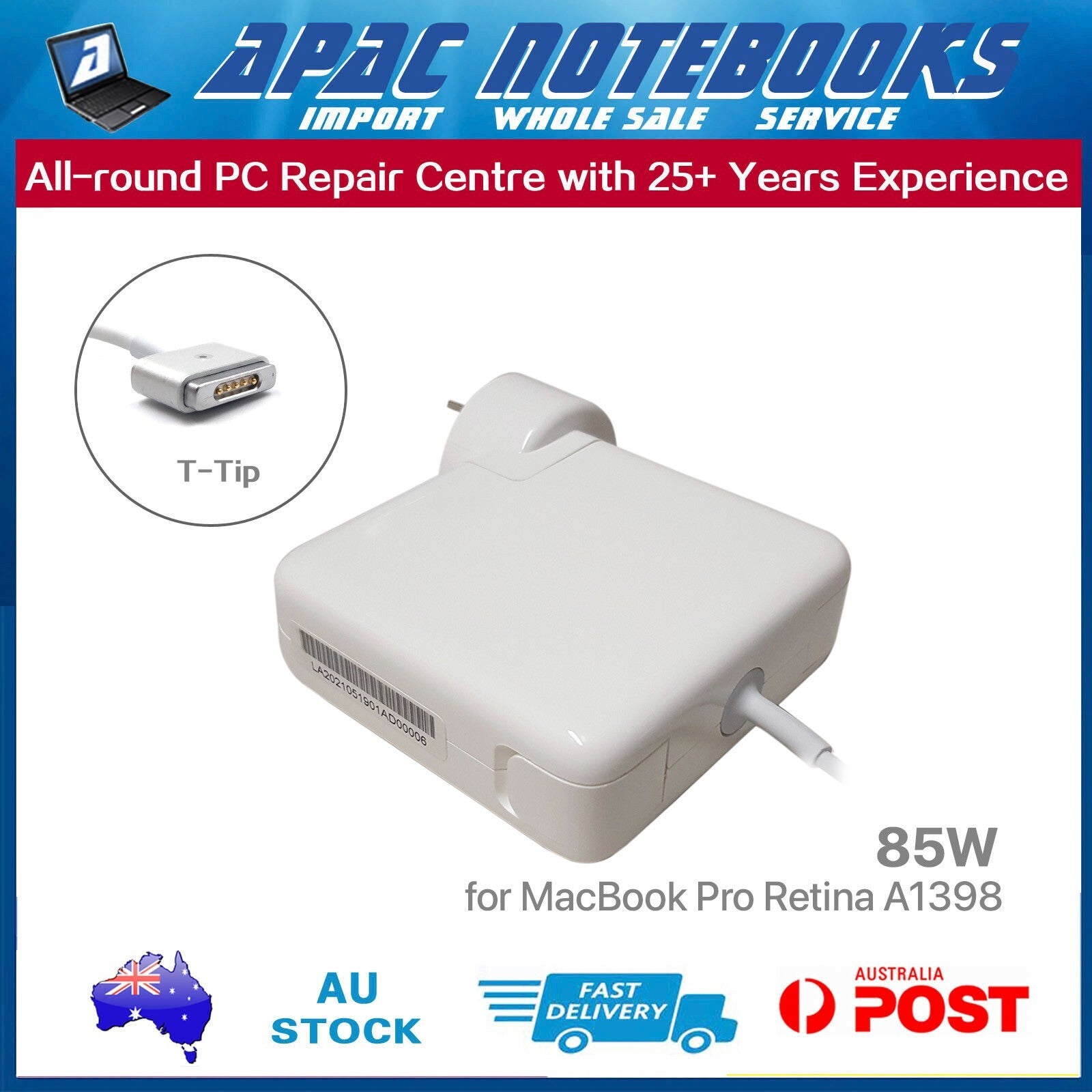 85W Charger for MacBook Pro 15