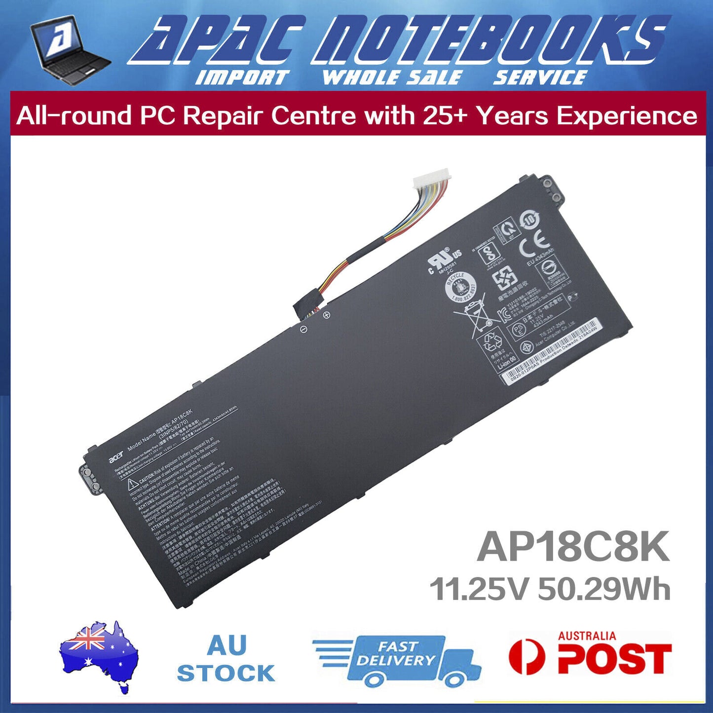 Genuine Acer Battery Aspire 5 A515-43 -43G -44 -44G -45 -45G -54 -54G 50.3Wh