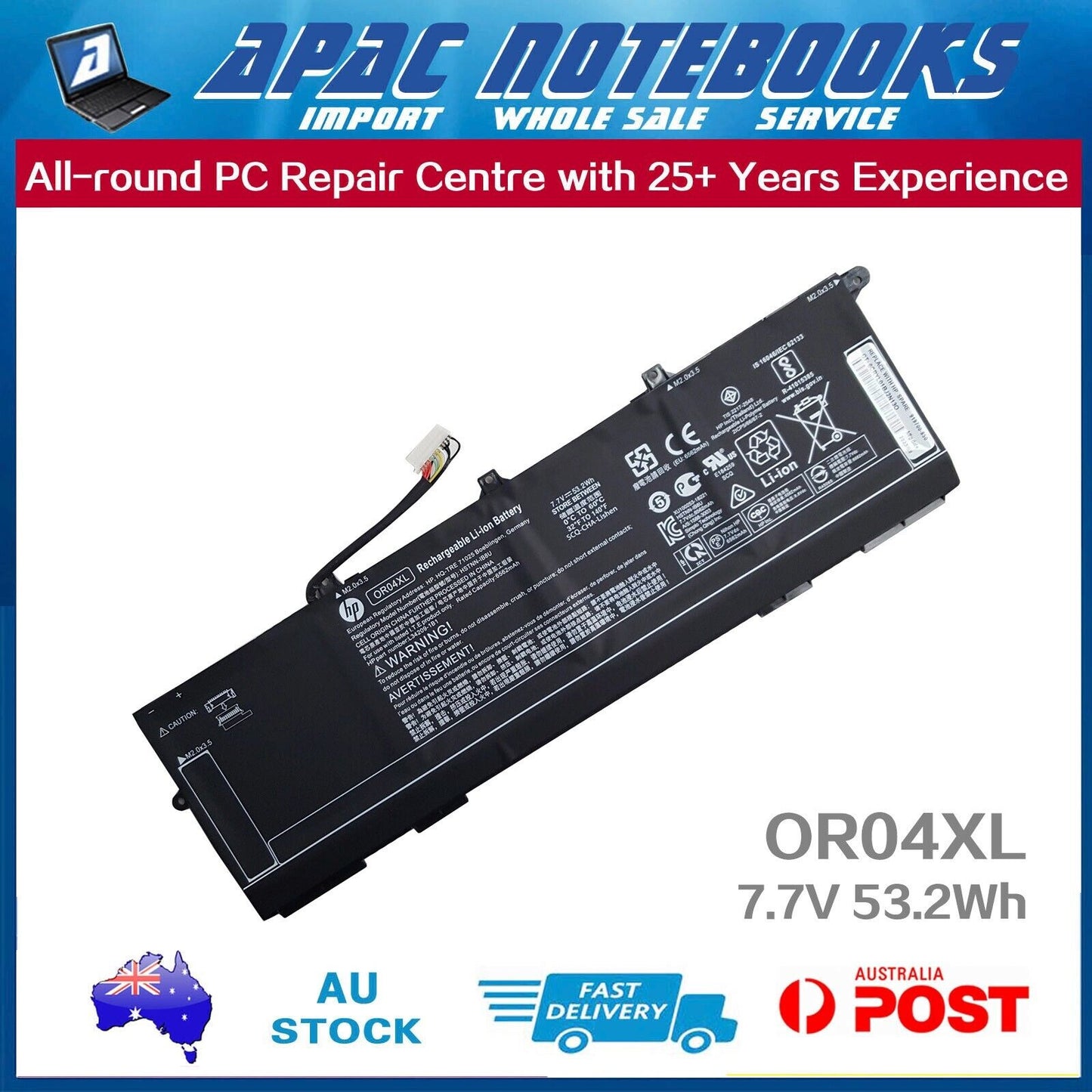 Genuine OR03XL Battery HP HSTNN-DB9C -IB8U L34209-1B1 -1C1 -2B1 L34449-002 -005