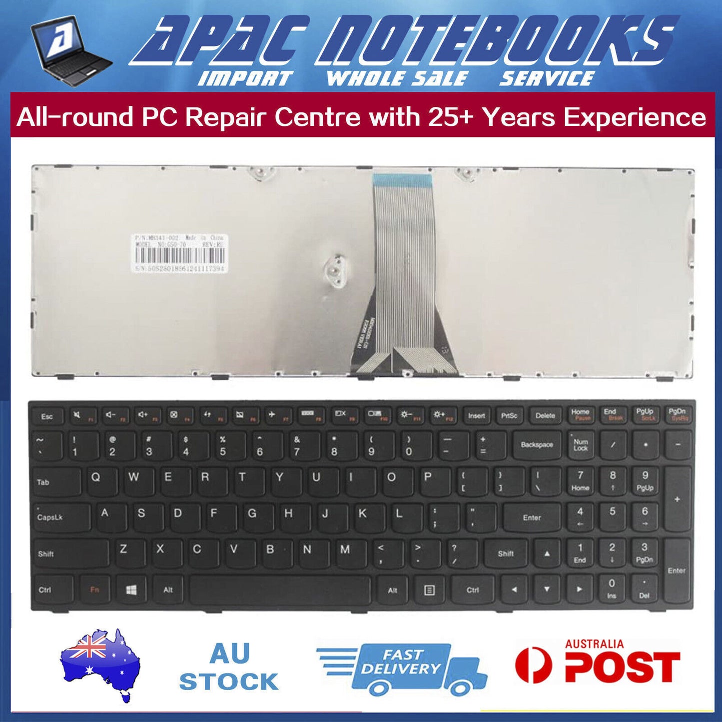 US Keyboard With Frame For Lenovo T6G1-US 25214738 #APAC