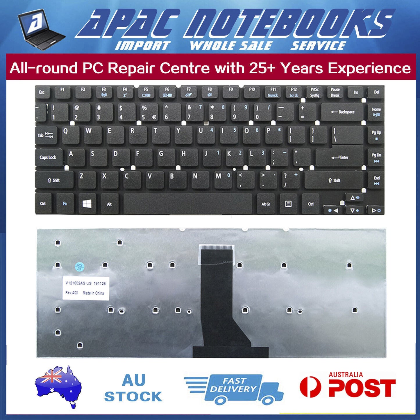 Keyboard Without frame for Acer TravelMate P245-M P245-MG P245-MP P245-MPG