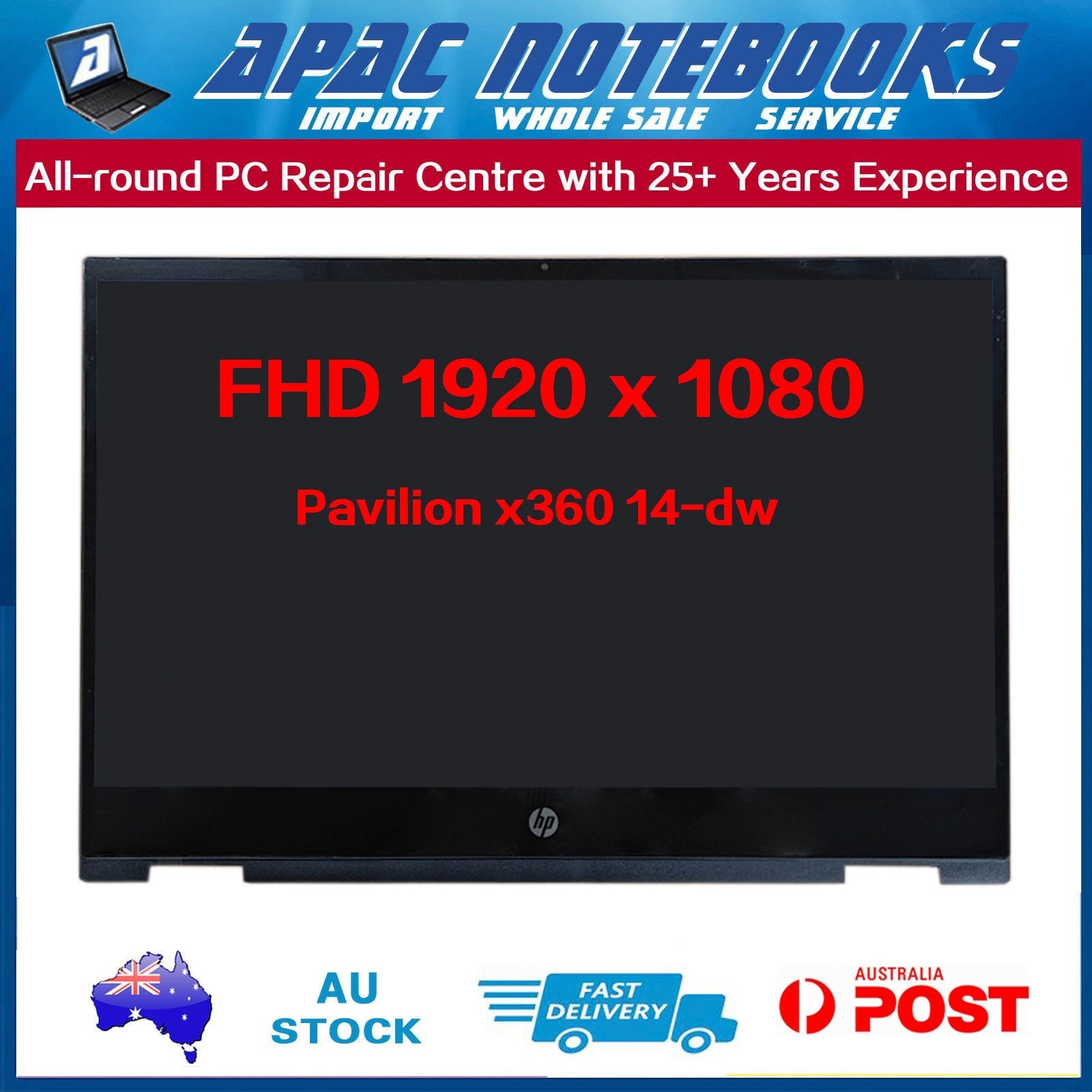 14.0" FHD LCD Touch Screen Assembly HP Pavilion x360 14-dw1011TU 14-dw1014TU