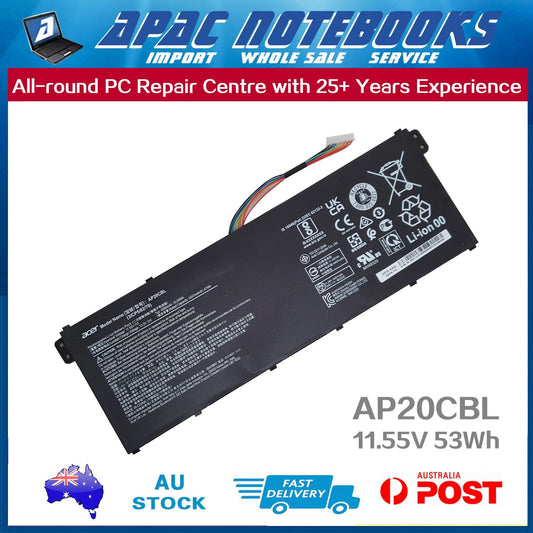 Genuine Acer Battery AP20CBL Chromebook CB315 CB514 C734 31CP5/82/70 11.55V 53Wh