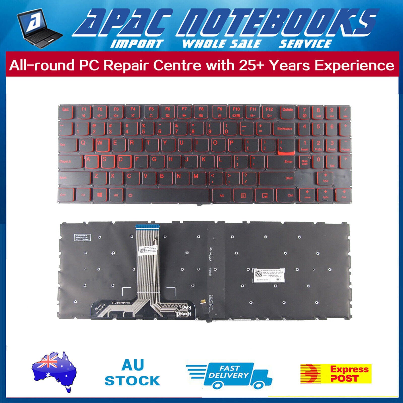 Genuine keyboard backlit for Lenovo Legion Y520-15IKBA Y520-15IKBM Y520-15IKBN