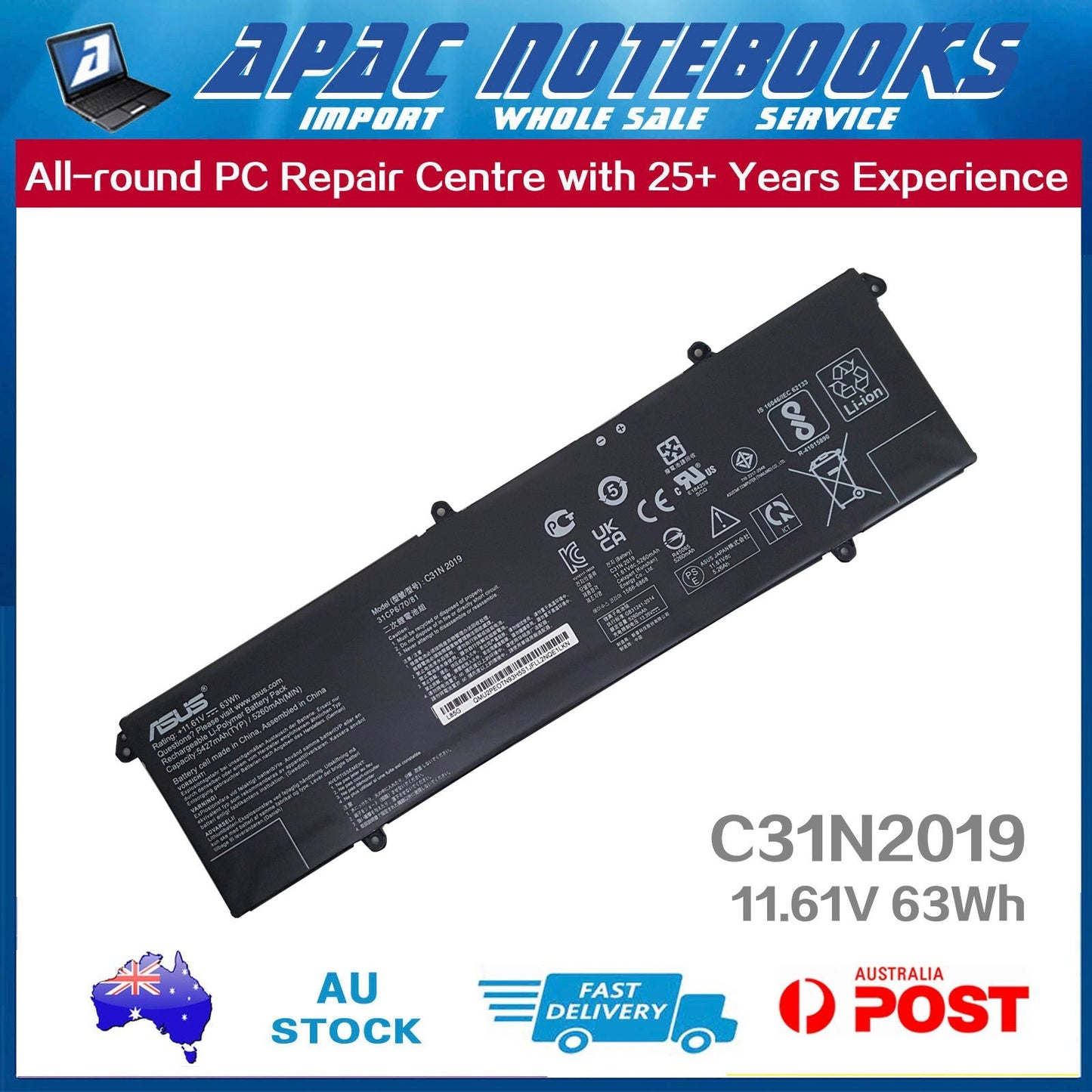 Genuine ASUS Battery Vivobook 16X OLED K3605V/Z H3605 N3605 S16 Flip TP3604 70Wh
