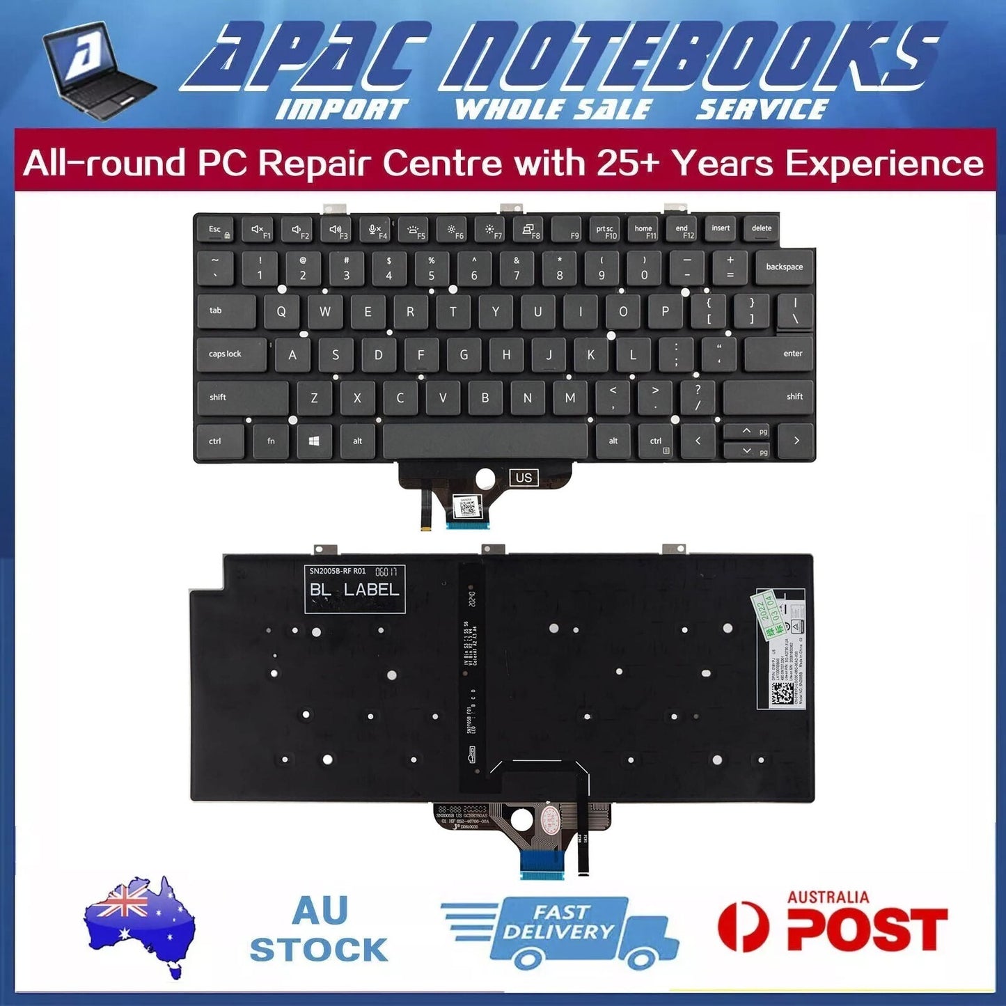 Genuine Backlit Keyboard For Dell Latitude 5320 5330 7310 7320 018YPJ