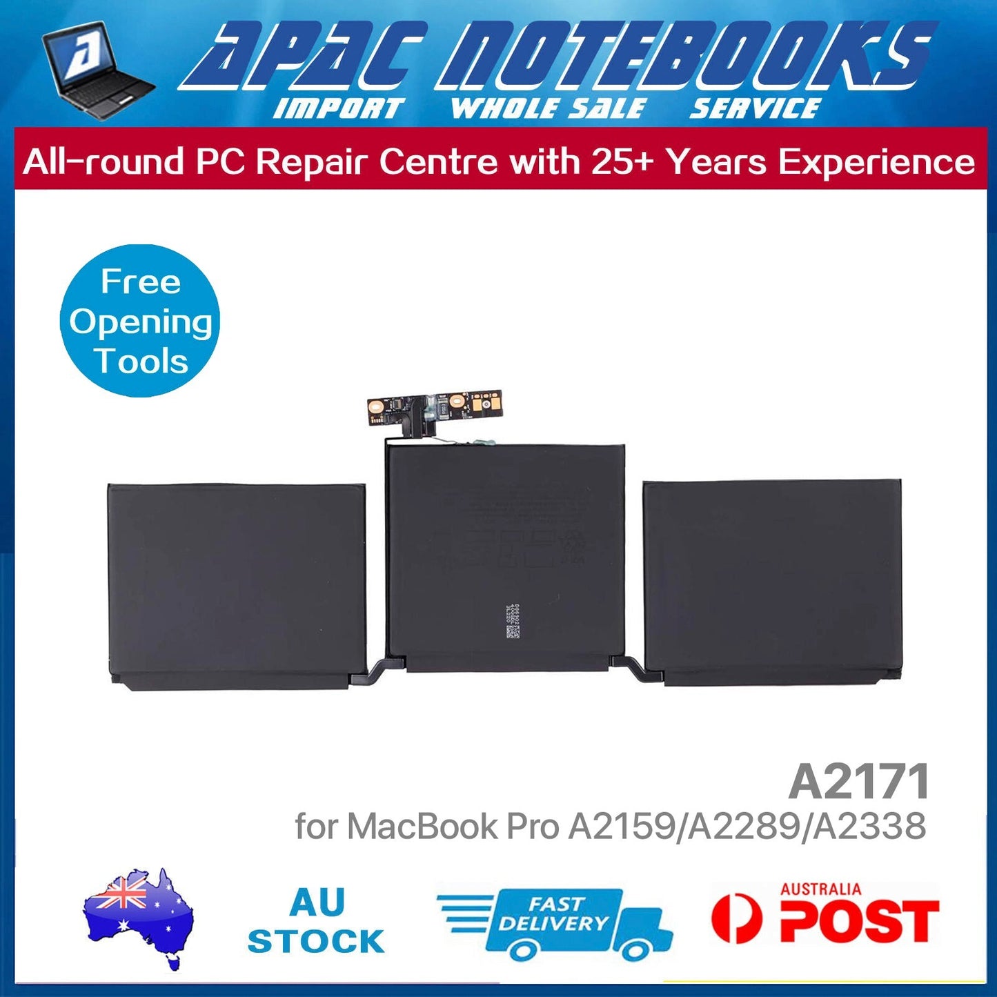 Genuine A2171  Battery for MacBook Pro 13" A2338 M2 2022 Mac14,7 11.41V 58.2Wh