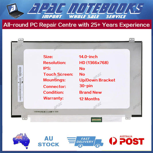14.0" HD LED Screen for B140XTN02.A B140XTN02.B B140XTN02.E U/D Bracket