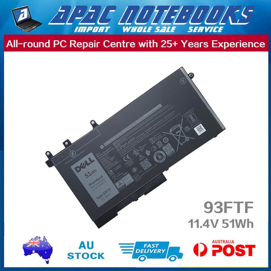 Genuine 93FTF Battery for Latitude 5280 5288 5290 5480 5488 5490 P27S P72G 51Wh