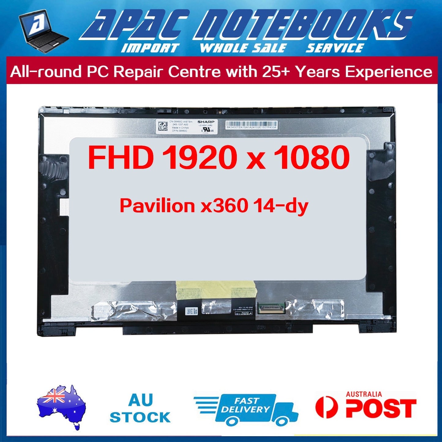 14.0" LCD Touch Screen Assembly HP Pavilion x360 14-dy0163TU 14-dy0191TU