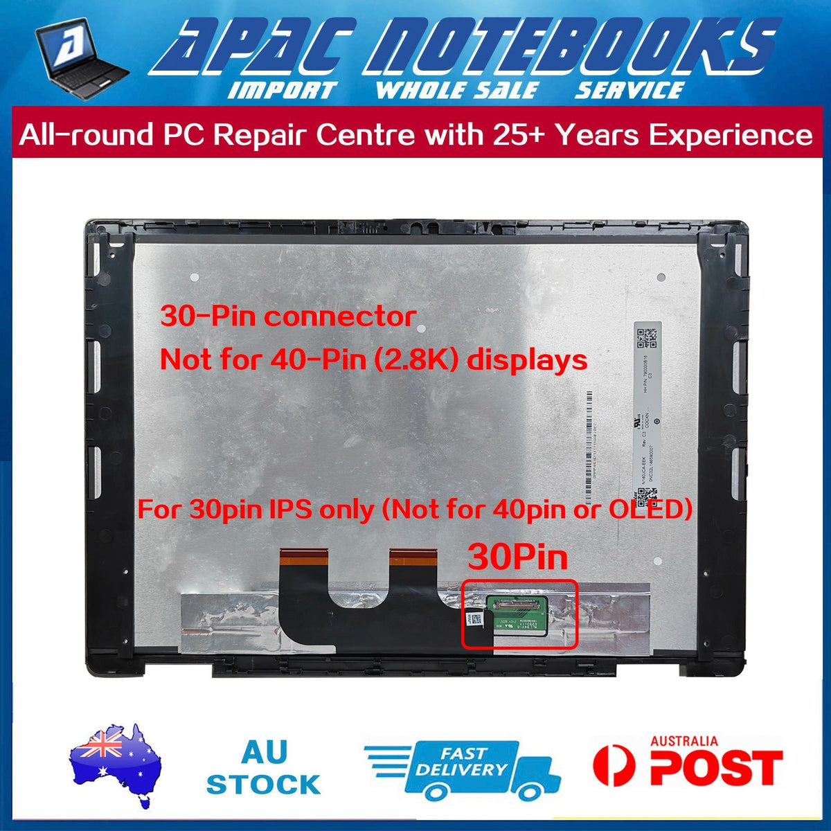 Genuine 14.0" 1920x1200 Touchscreen Assembly HP Envy x360 2in1 14-fc0041tu 042tu