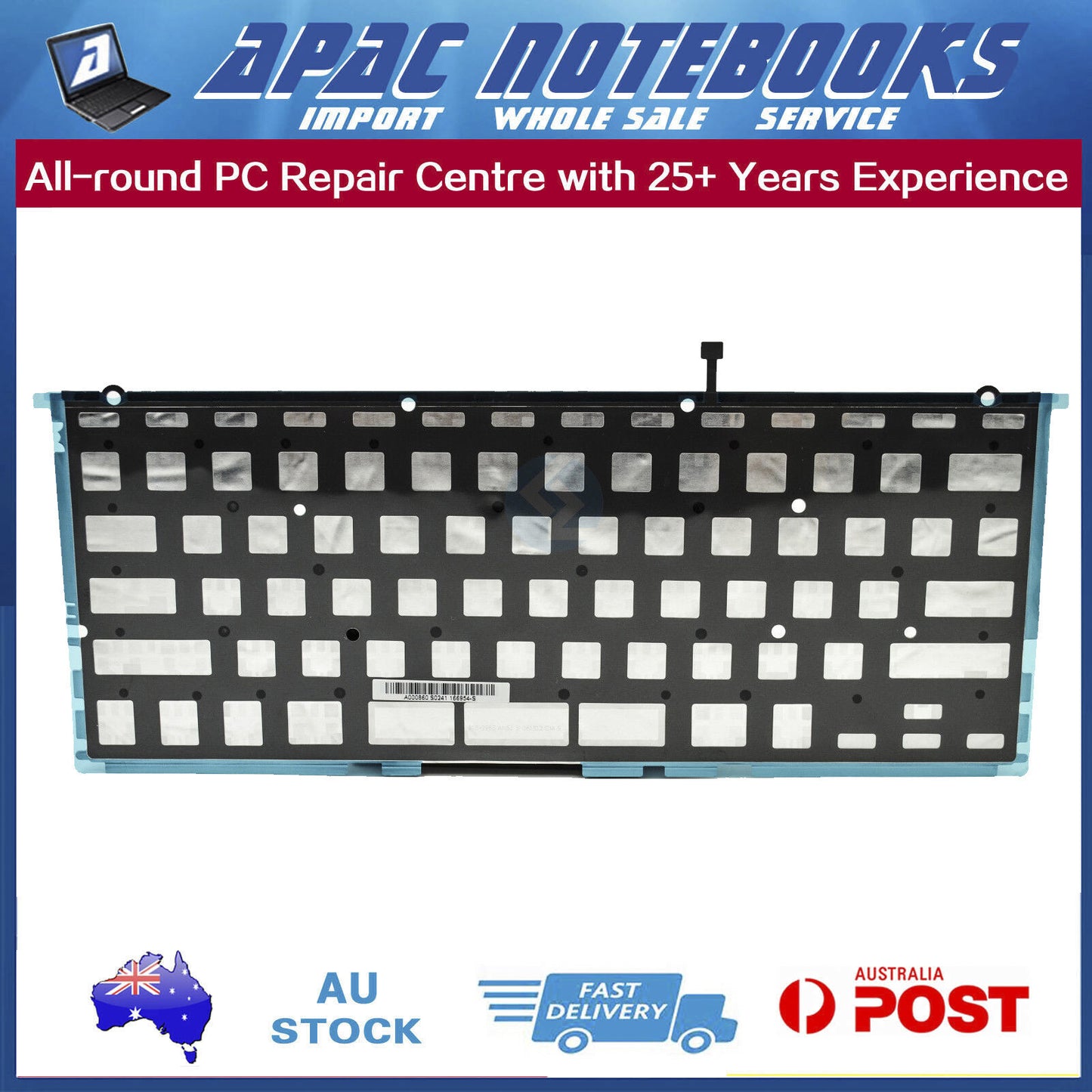 US Keyboard Backlit Backlight (No KB) for MacBook Pro A1425