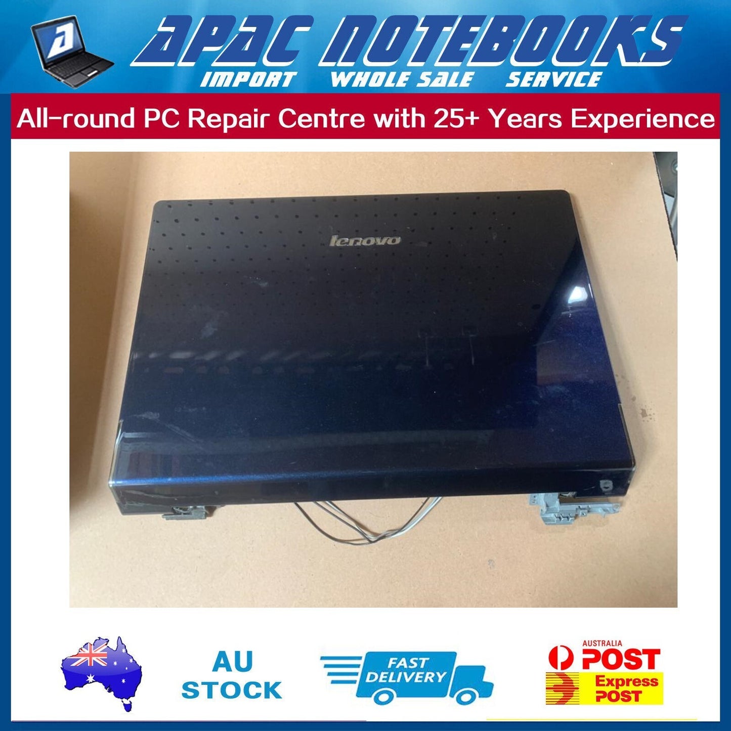 17" HD LCD Display Screen for Lenovo IdeaPad Y710 with Blue Back Cover & Hinges