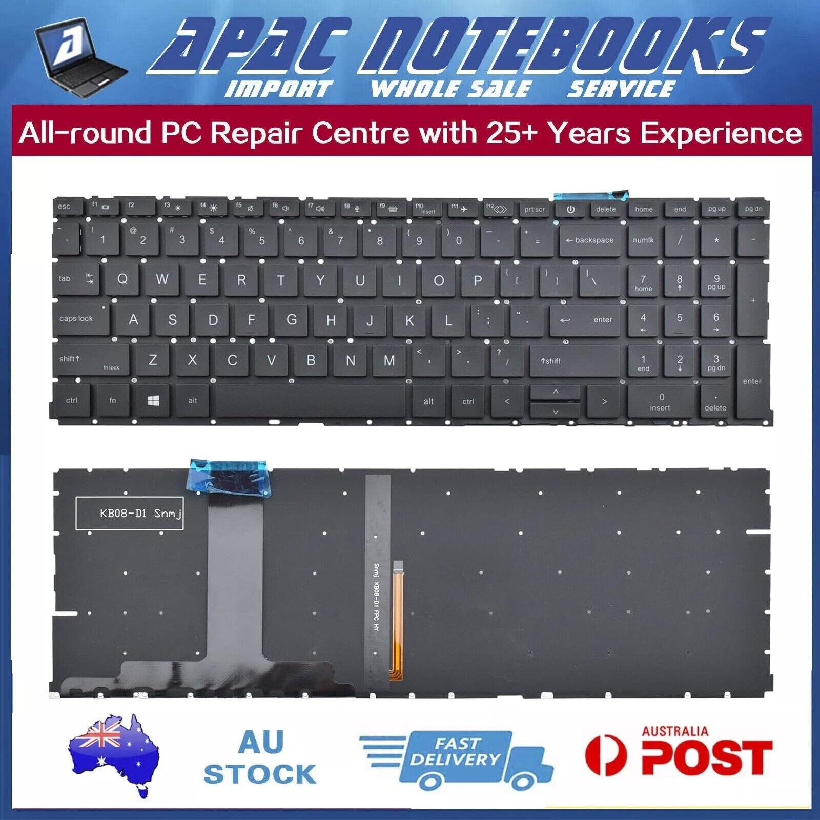 Genuine Keyboard backlit For HP Probook 450 G8 G9 G10, 455 G8 G9 G10, 650 G8