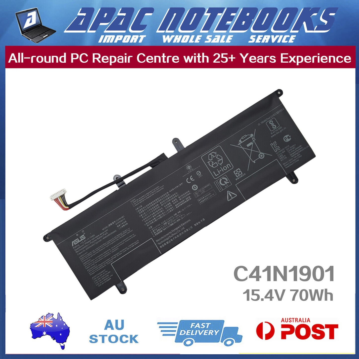 Genuine C41N1901 Battery Asus UX481F UX481FA UX481FAY UX481FL UX481FLC UX481FLY