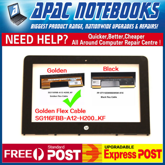 11.6" Touch Screen Digitizer Glass HP x360 11-ab series w/ frame Golden cable