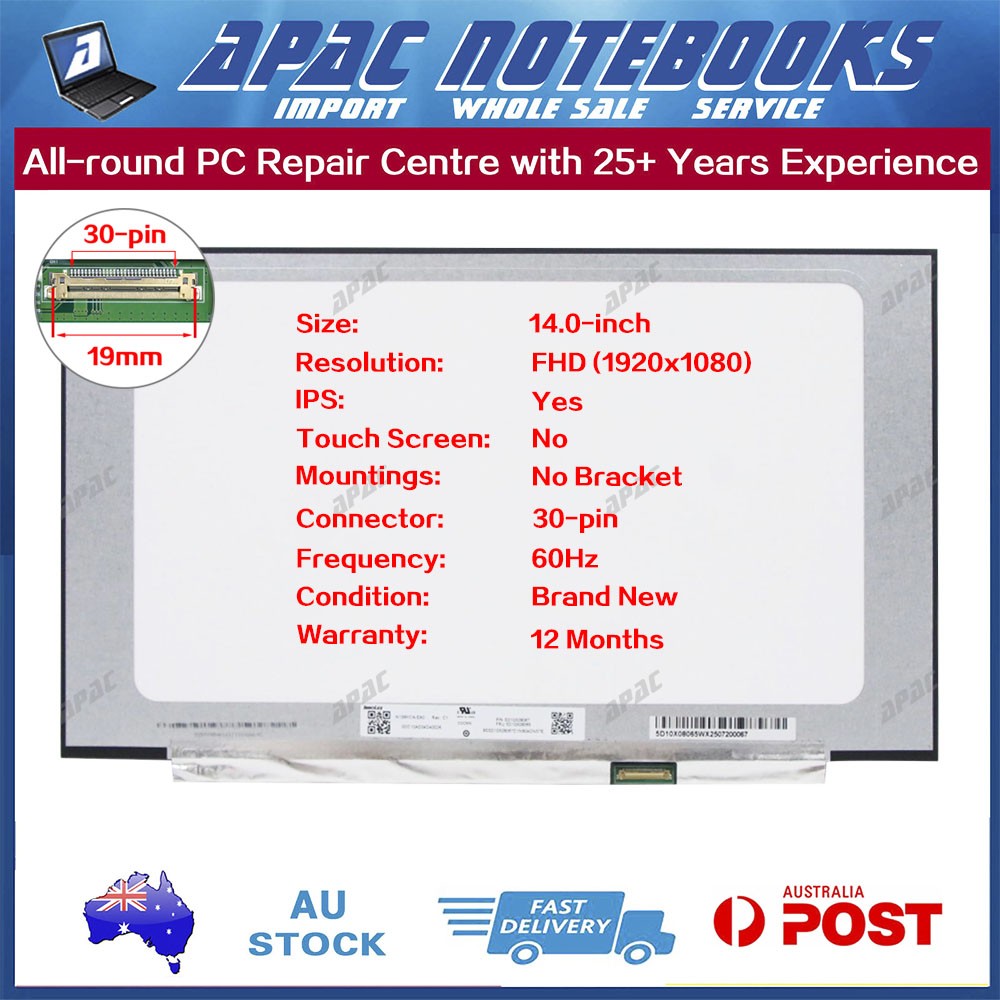 14.0" FHD IPS LED Screen for MNE001BS1-1 MNE001BS1-2 MNE001BS1-3 MNE001BS1-4