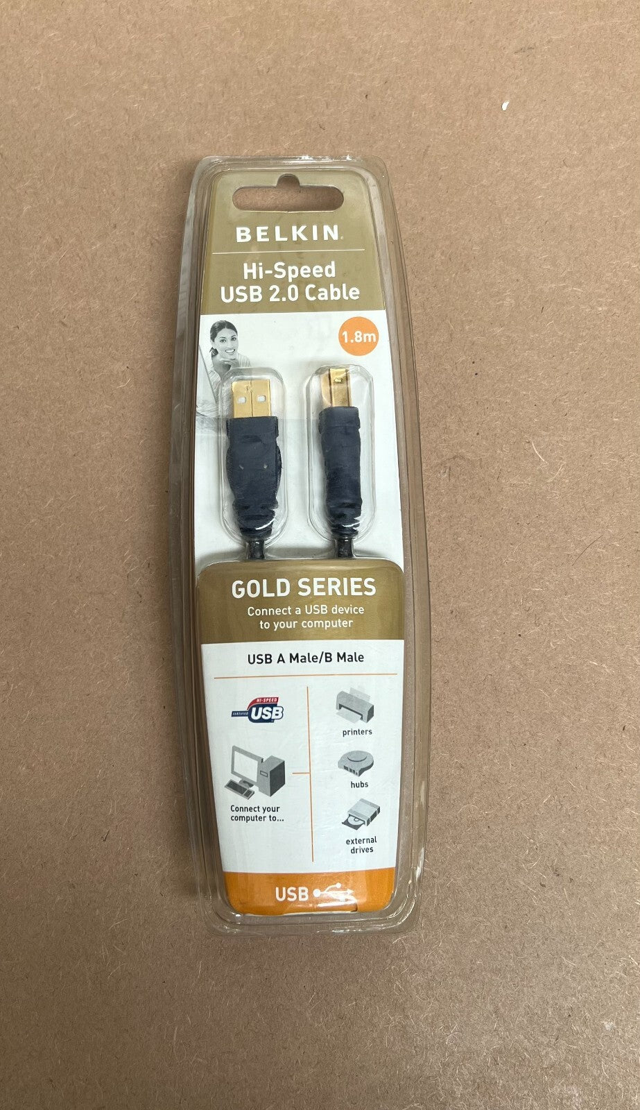 Belkin Hi-Speed 1.8M Premium USB-A to USB-B Printer Cable