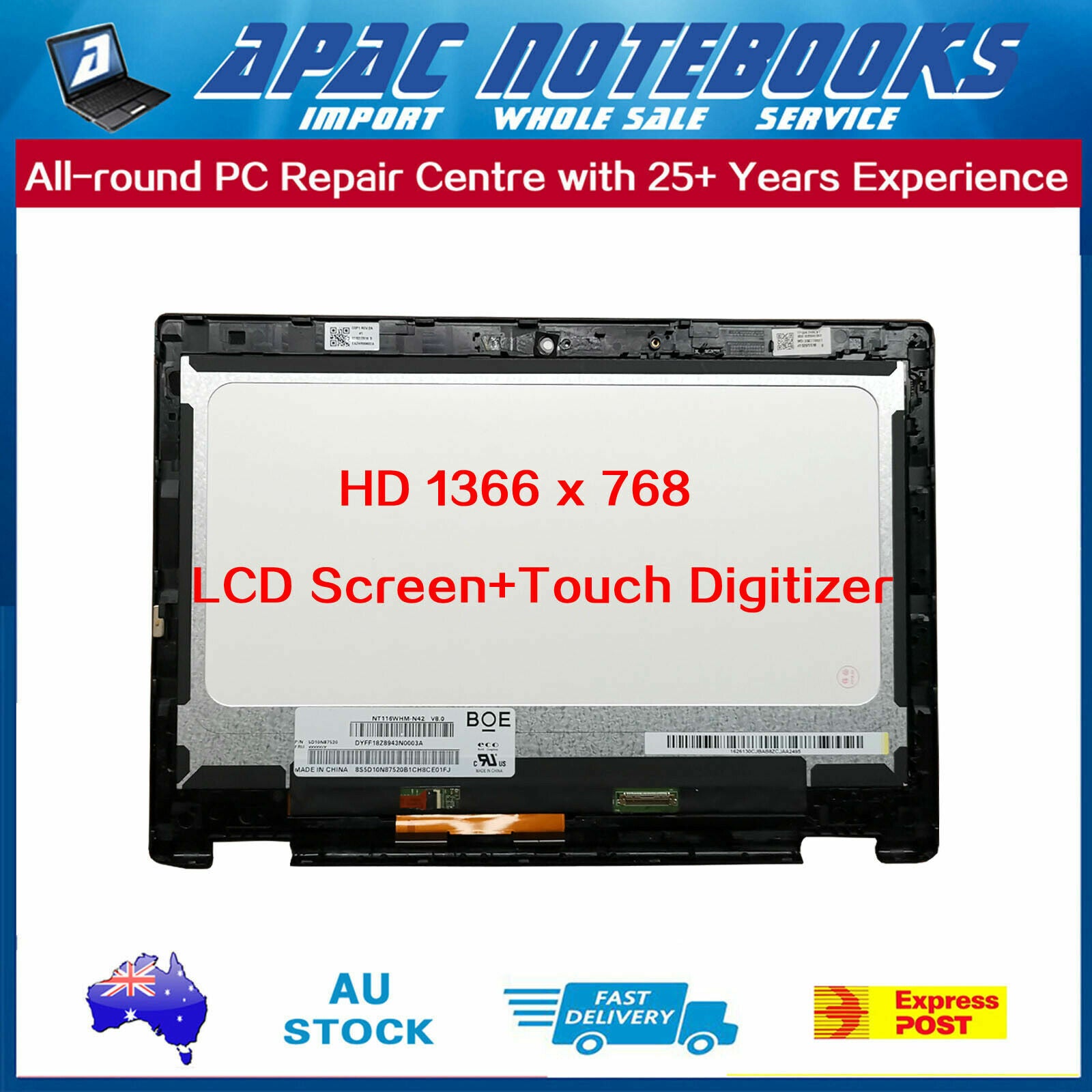 HD LCD Display Touch Screen Assembly for Acer Chromebook R11 C738T