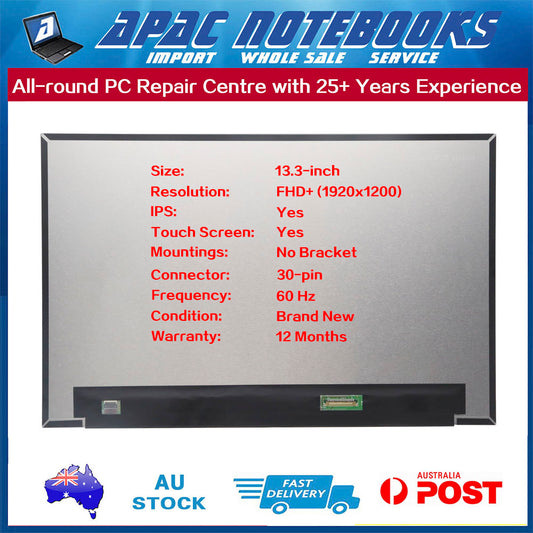 13.3" FHD+ 1920x1200 IPS LED Screen for B133UAN02.6 B133UAN04.3