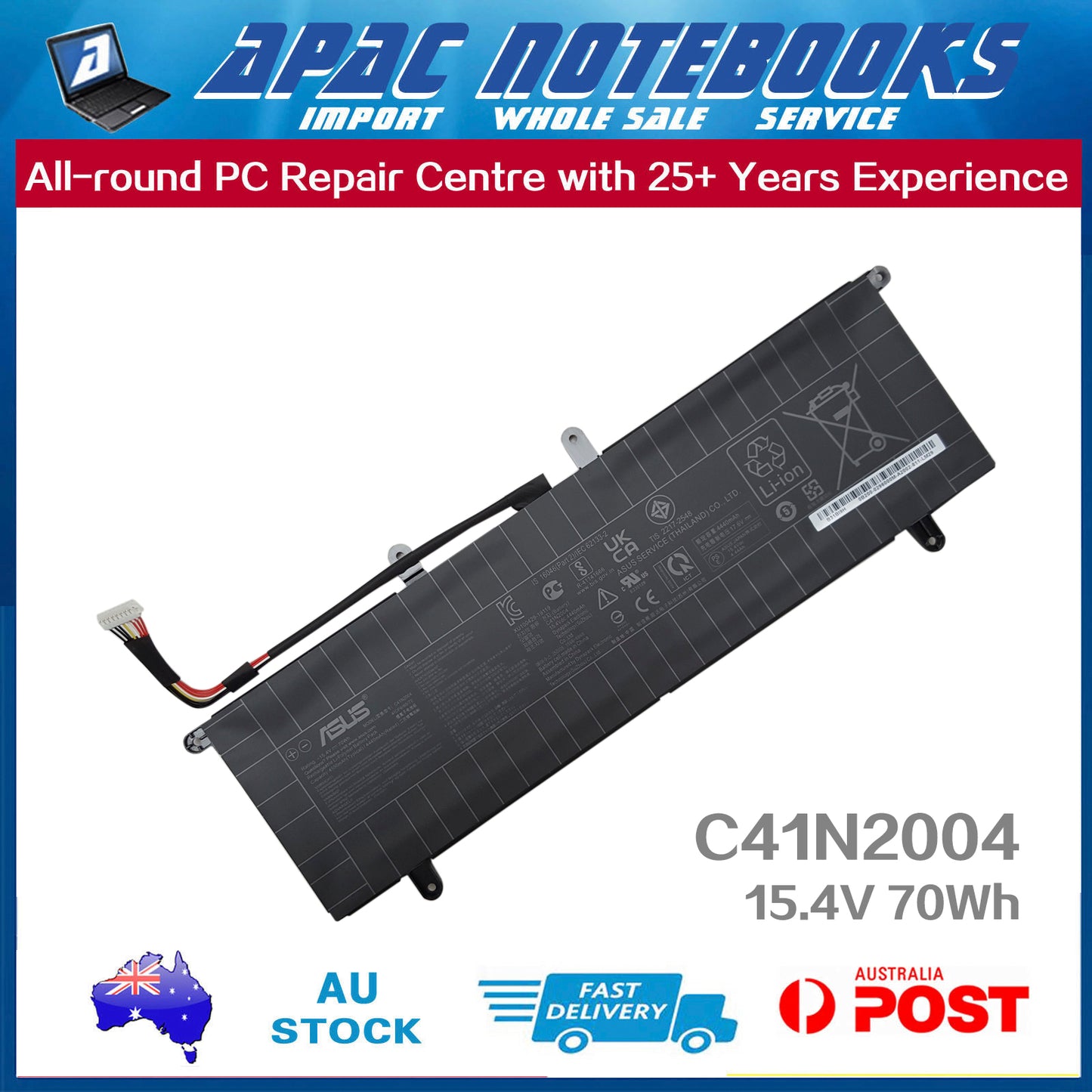 Genuine ASUS Battery C42N2004 Zenbook Duo 14 UX482E UX482EA UX482EAR UX482EG/EGR